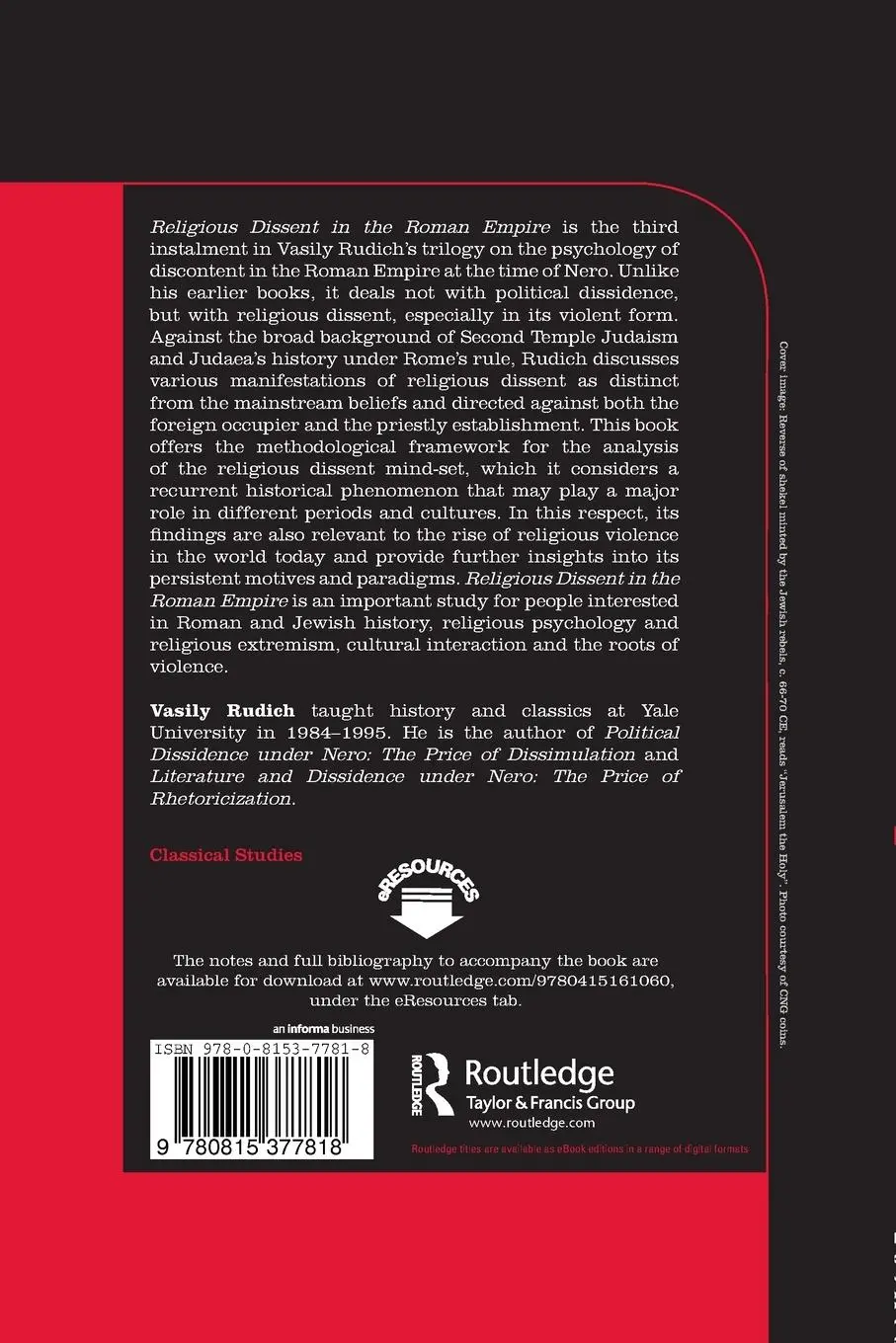 Rückseite: 9780815377818 | Religious Dissent in the Roman Empire | Vasily Rudich | Taschenbuch