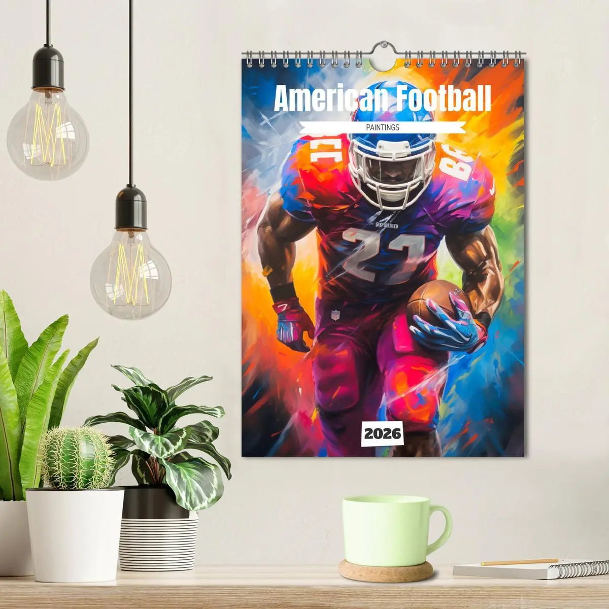Bild: 9783516307818 | American Football. Paintings (Wandkalender 2026 DIN A4 hoch),...