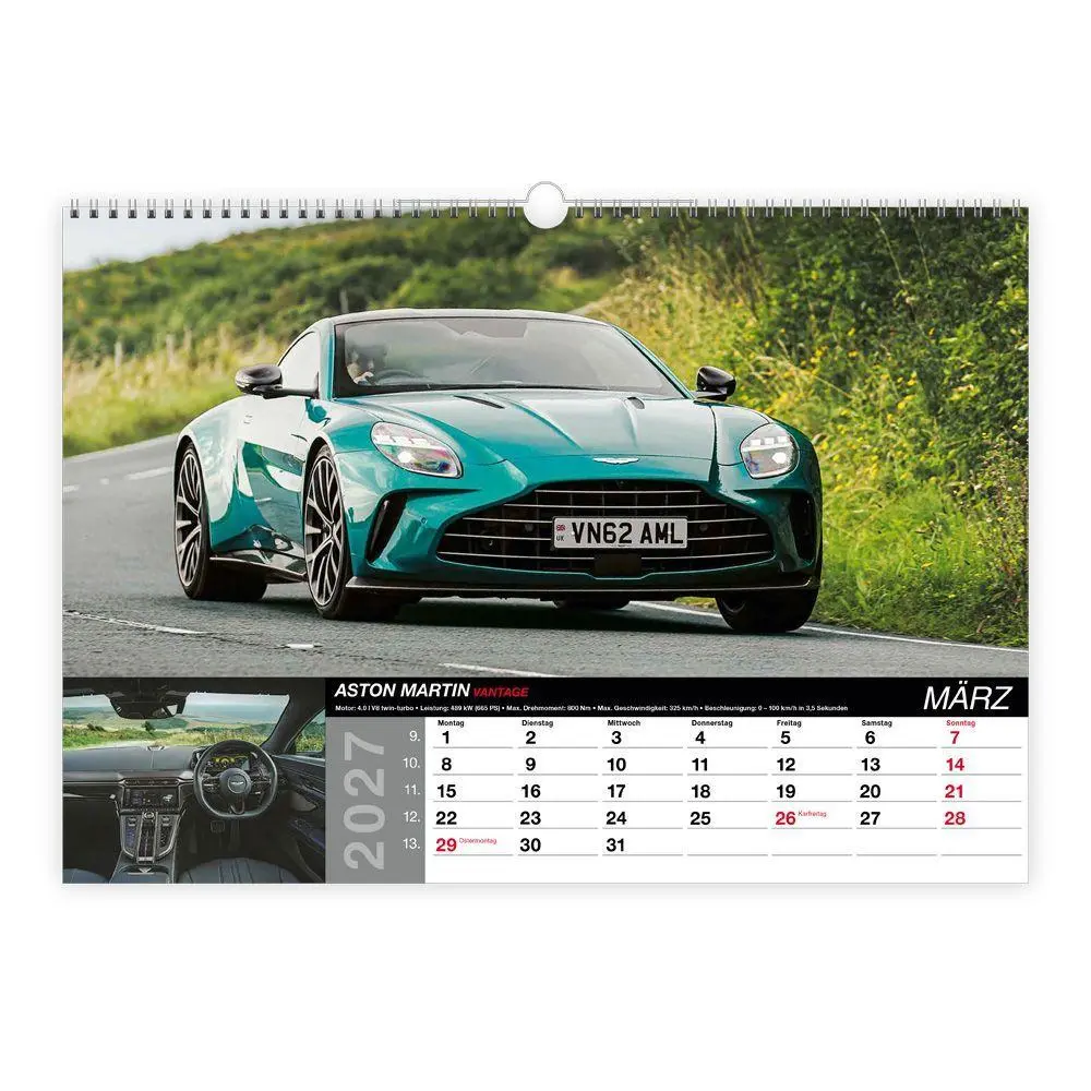 Bild: 9783988027818 | TRÖTSCH - Wandkalender Technikkalender Fast Cars 2027 | Wandkalender