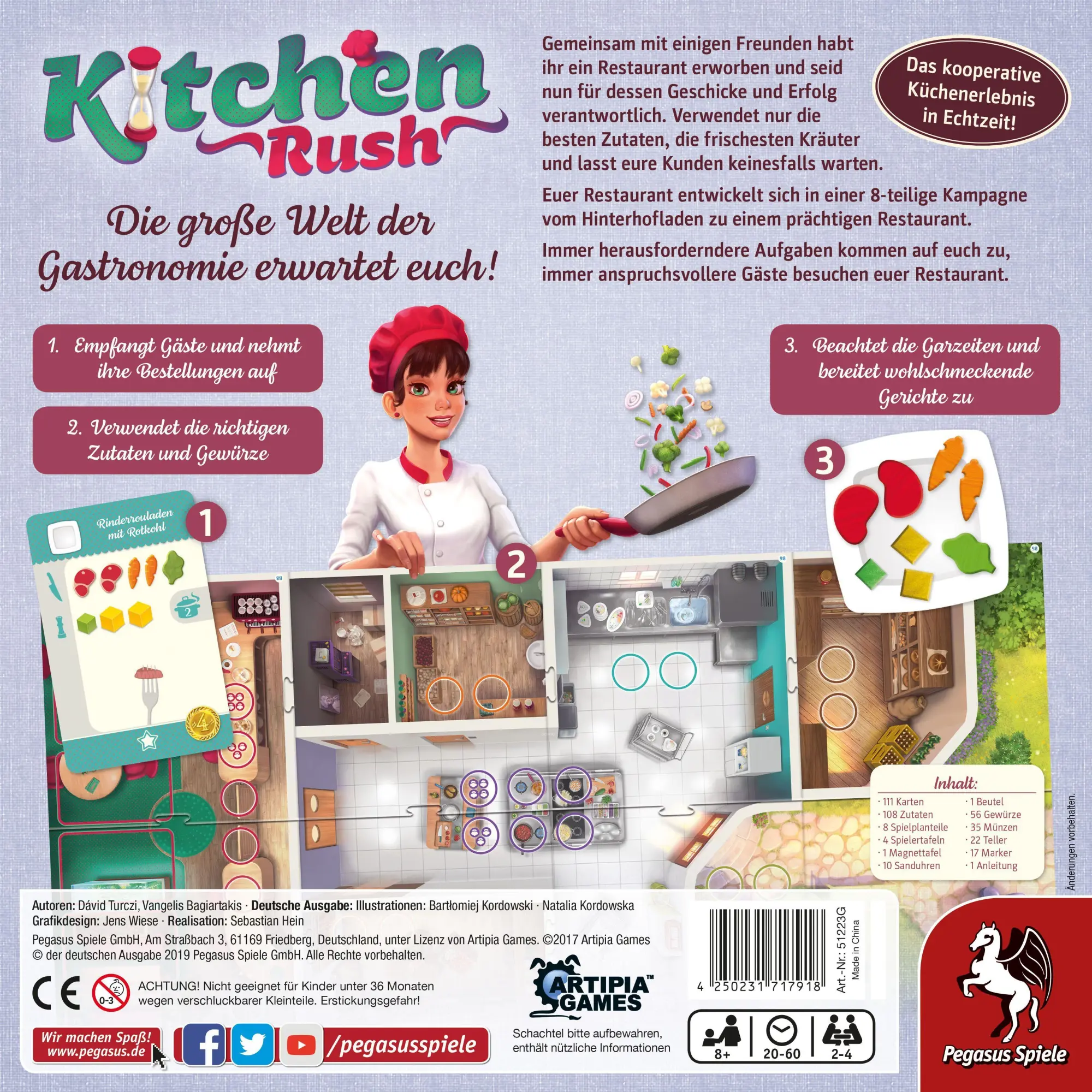 Bild: 4250231717918 | Kitchen Rush *Empfohlen Spiel des Jahres 2020* | David Turczi | Spiel