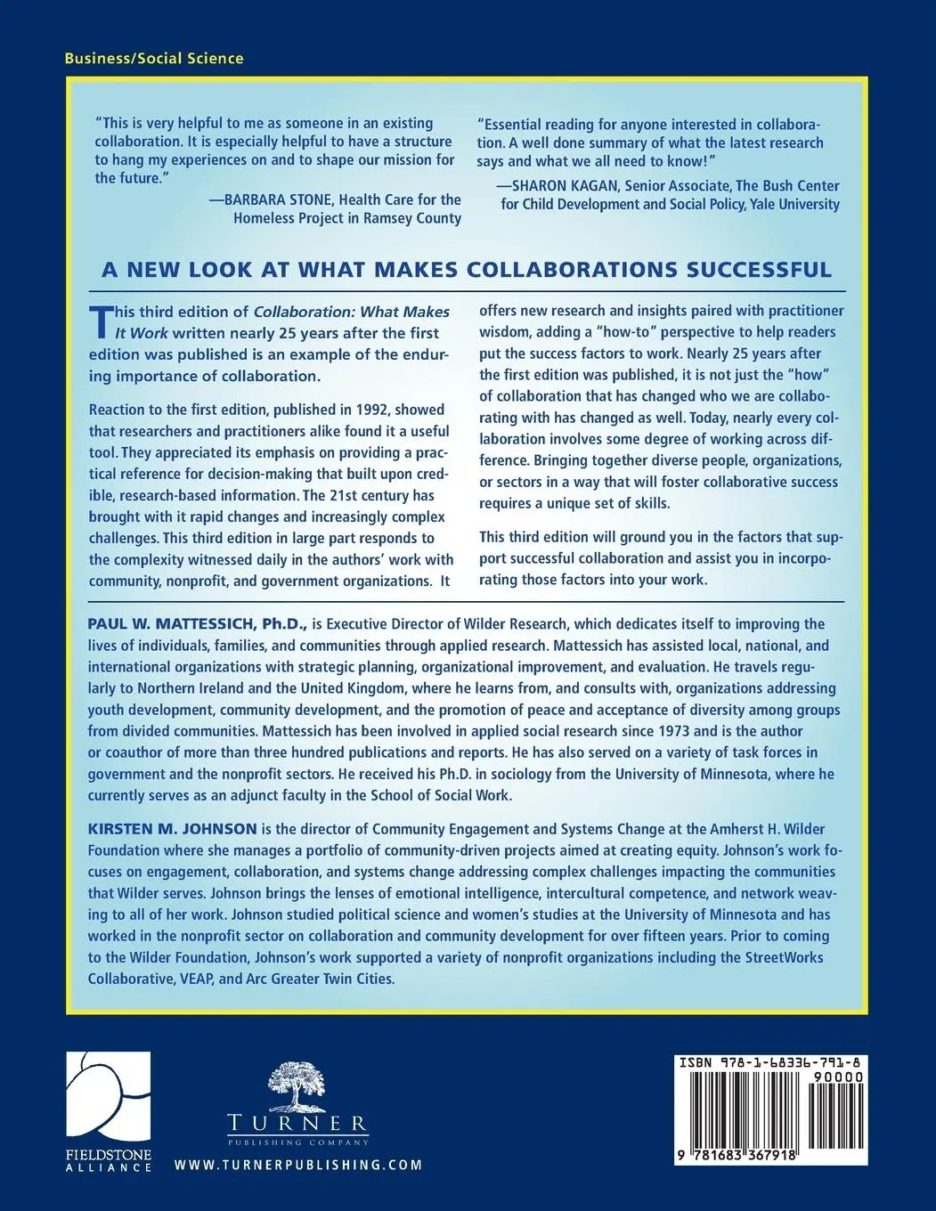 Rückseite: 9781683367918 | Collaboration | What Makes It Work | Paul W. Mattessich (u. a.) | Buch