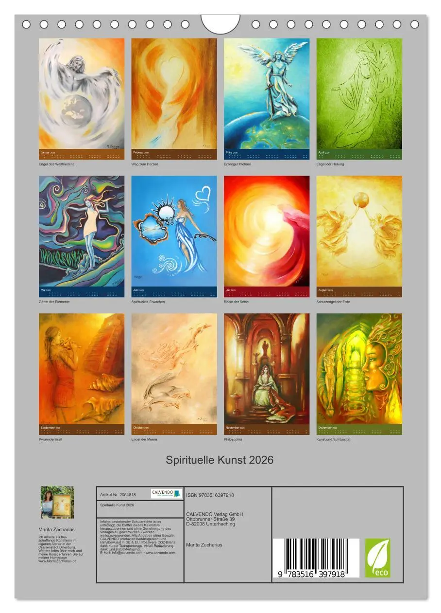 Bild: 9783516397918 | Spirituelle Kunst 2026 (Wandkalender 2026 DIN A4 hoch), CALVENDO...
