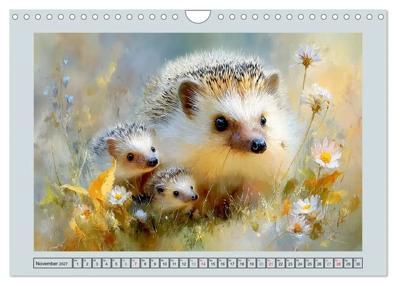Bild: 9783516808018 | Igel. Kleine Glücksbringer im Garten (Wandkalender 2027 DIN A4...