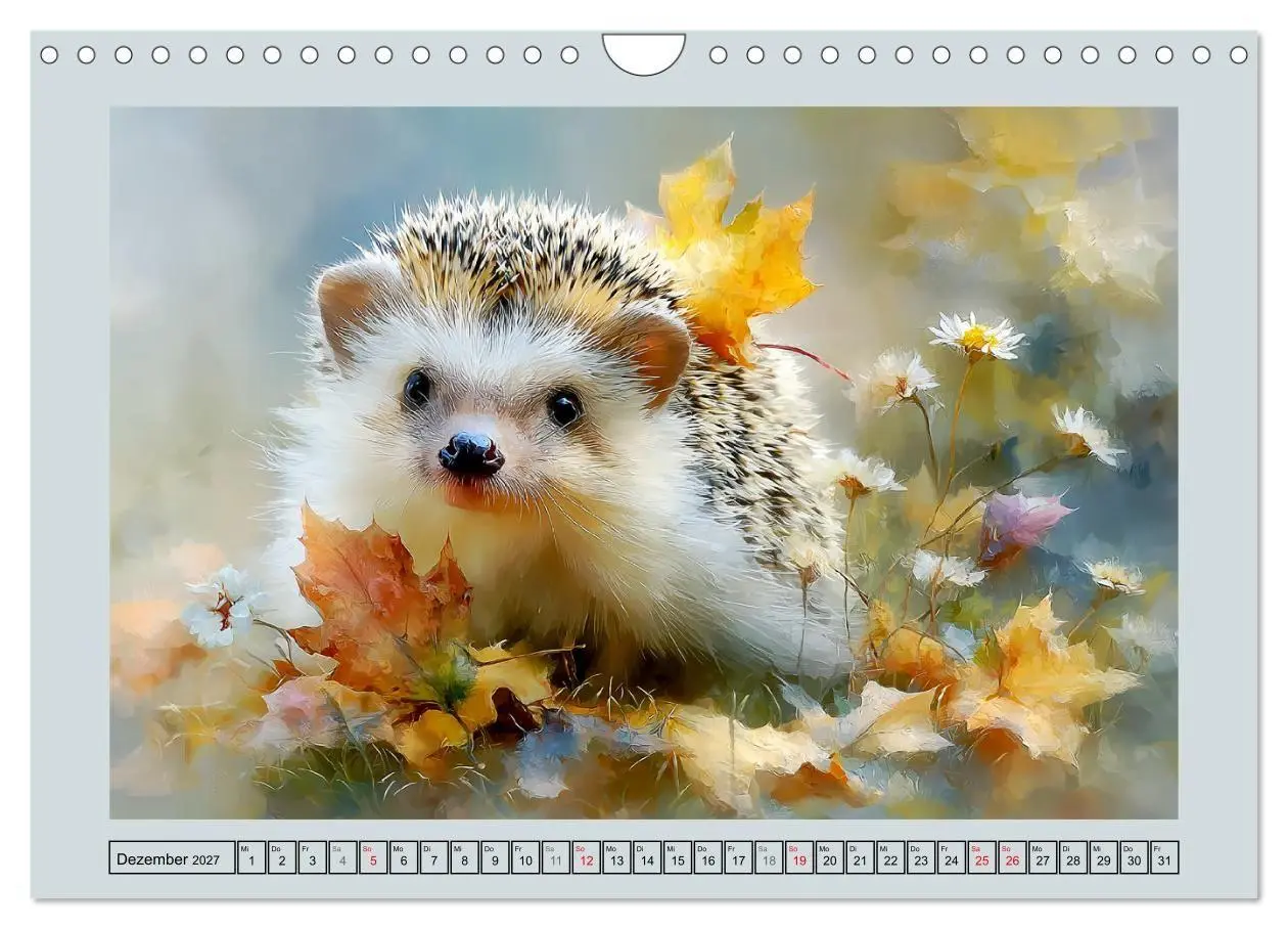 Bild: 9783516808018 | Igel. Kleine Glücksbringer im Garten (Wandkalender 2027 DIN A4...