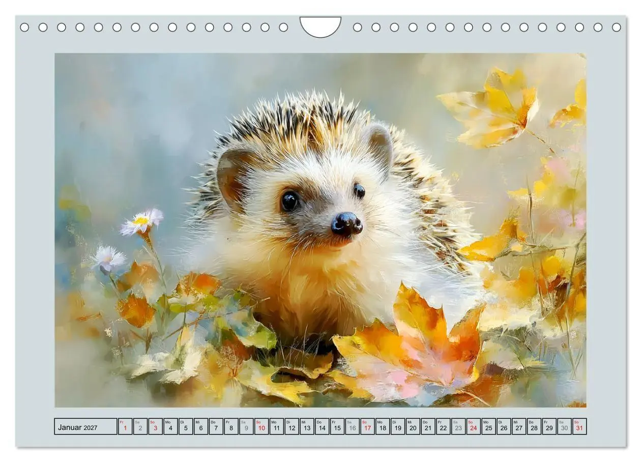 Bild: 9783516808018 | Igel. Kleine Glücksbringer im Garten (Wandkalender 2027 DIN A4...