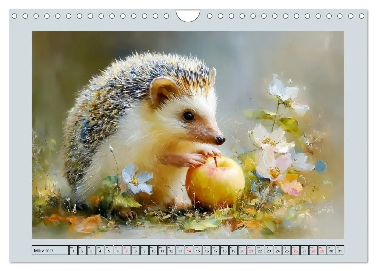 Bild: 9783516808018 | Igel. Kleine Glücksbringer im Garten (Wandkalender 2027 DIN A4...
