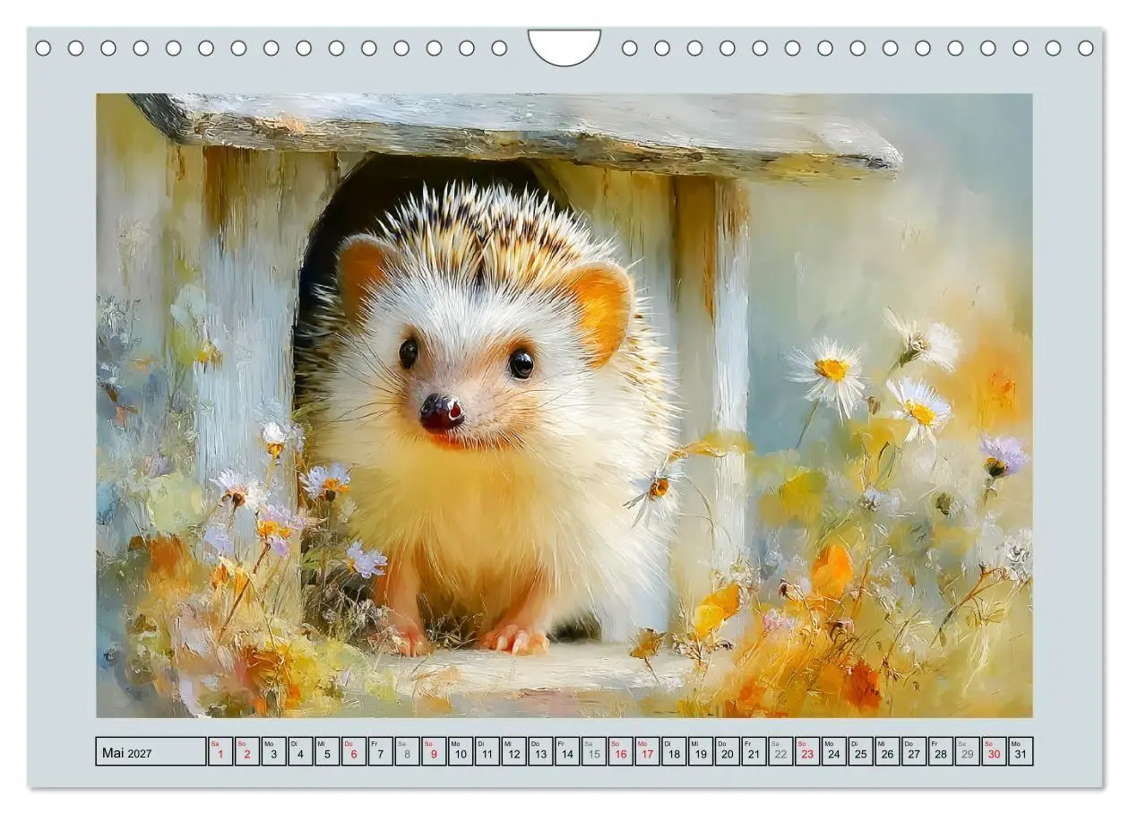 Bild: 9783516808018 | Igel. Kleine Glücksbringer im Garten (Wandkalender 2027 DIN A4...