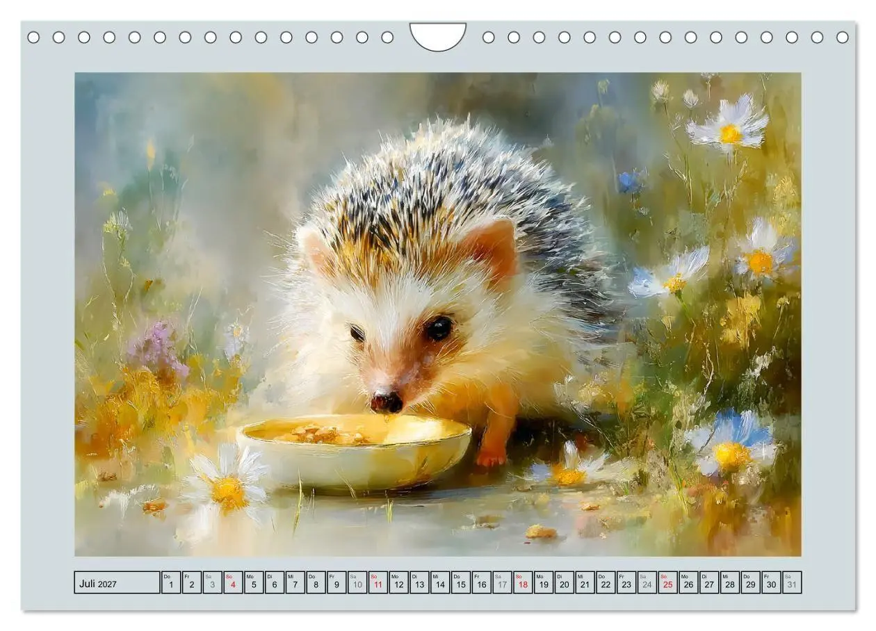 Bild: 9783516808018 | Igel. Kleine Glücksbringer im Garten (Wandkalender 2027 DIN A4...