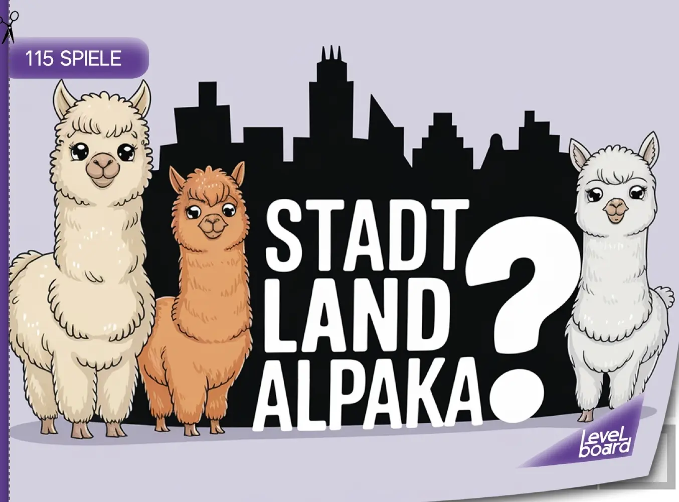 Cover: 9783693198018 | Stadt, Land, Alpaka - 115 Spielblöcke | levelBoard Spiele | Buch