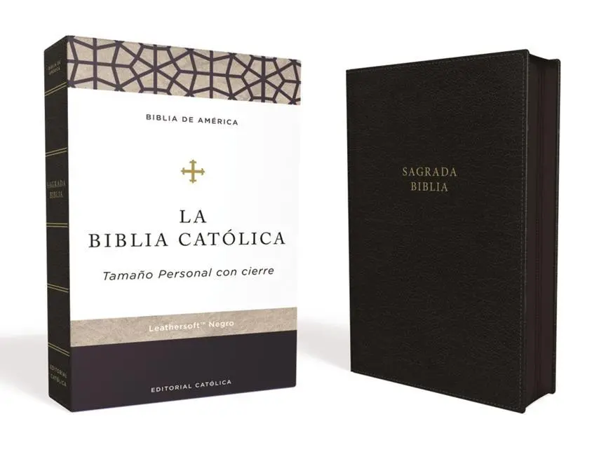 Cover: 9781400238118 | Biblia Católica, Tamaño Personal, Leathersoft, Negra, Con Cierre,...