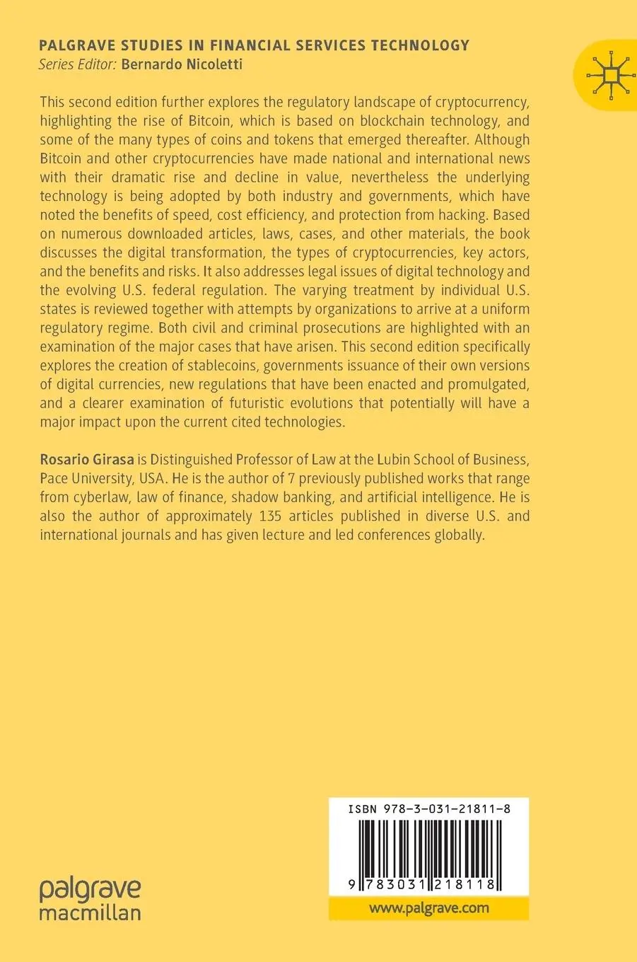 Rückseite: 9783031218118 | Regulation of Cryptocurrencies and Blockchain Technologies | Girasa