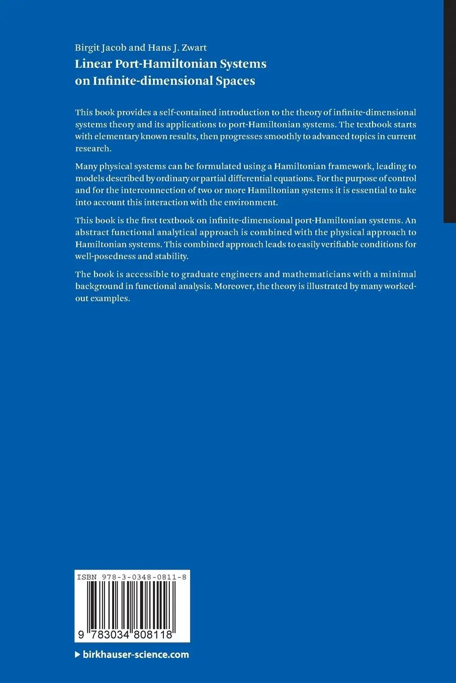Rückseite: 9783034808118 | Linear Port-Hamiltonian Systems on Infinite-dimensional Spaces | Buch