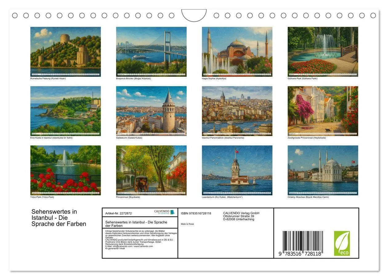 Bild: 9783516728118 | Sehenswertes in Istanbul - Die Sprache der Farben (Wandkalender...