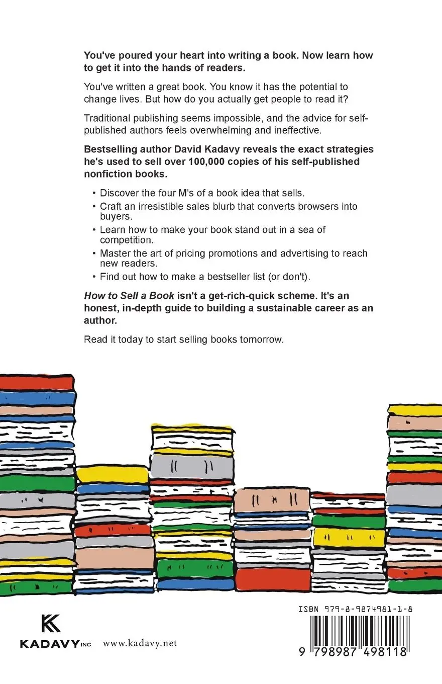 Rückseite: 9798987498118 | How to Sell a Book | David Kadavy | Taschenbuch | Englisch | 2024