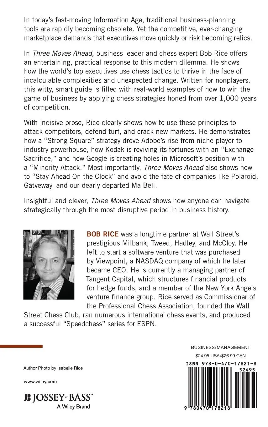 Rückseite: 9780470178218 | Three Moves Ahead | What Chess Can Teach You about Business | Bob Rice