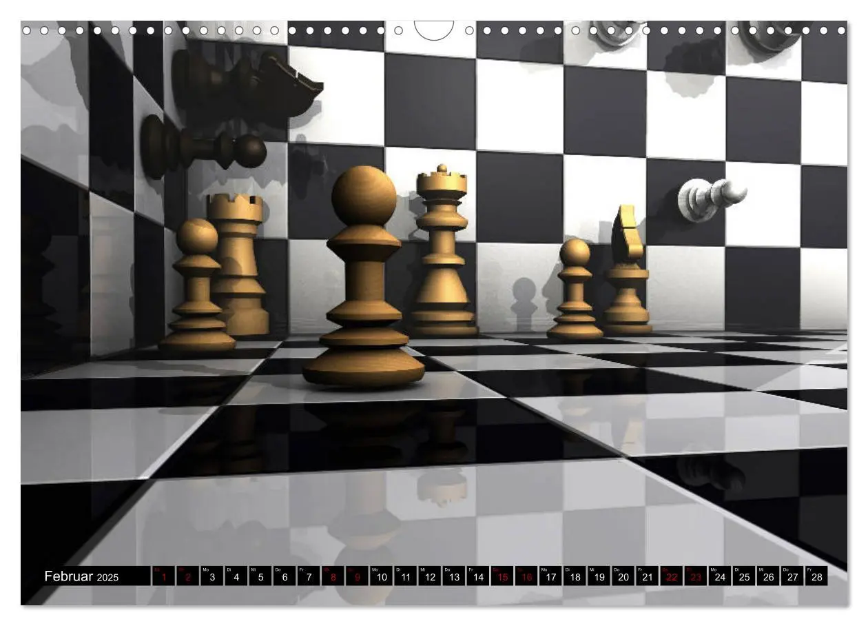 Bild: 9783435398218 | SCHACH - Spiel der Könige (Wandkalender 2025 DIN A3 quer), CALVENDO...