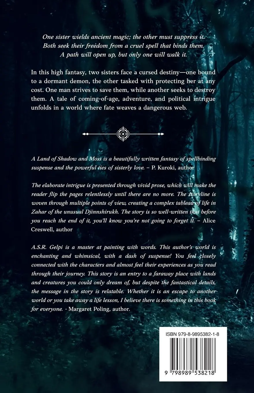 Rückseite: 9798989538218 | A Land of Shadows and Moss | A. S. R. Gelpi | Taschenbuch | Englisch