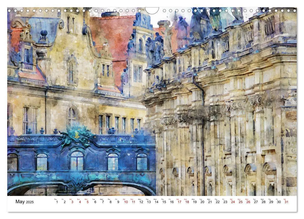 Bild: 9781325838318 | Dresden in watercolours - Tour through the historic old town (Wall...