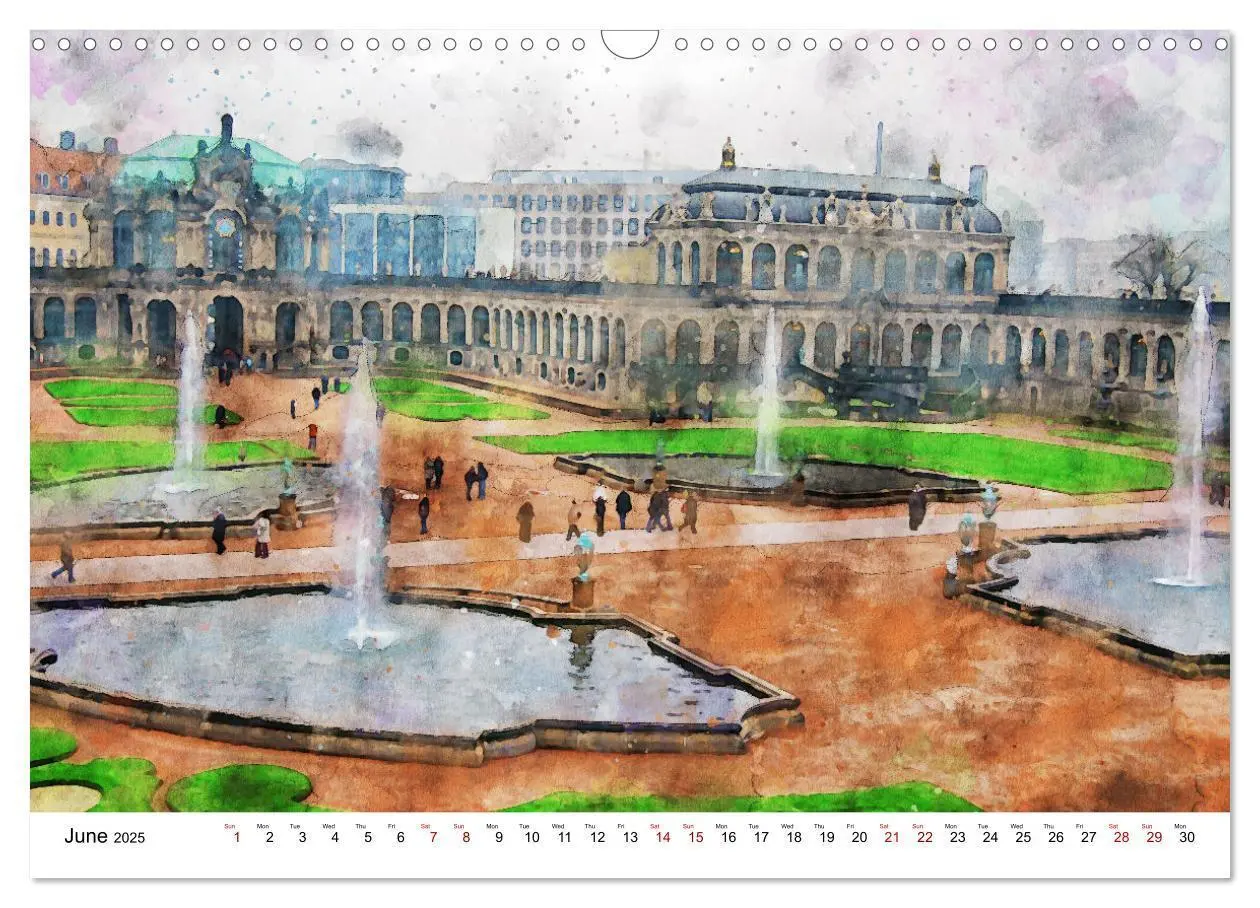 Bild: 9781325838318 | Dresden in watercolours - Tour through the historic old town (Wall...
