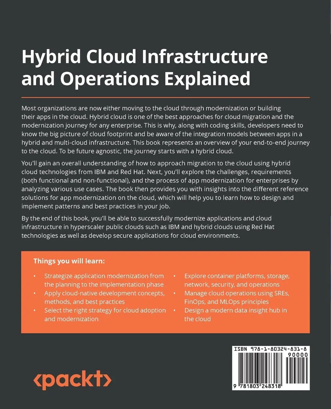 Rückseite: 9781803248318 | Hybrid Cloud Infrastructure and Operations Explained | Mansura Habiba
