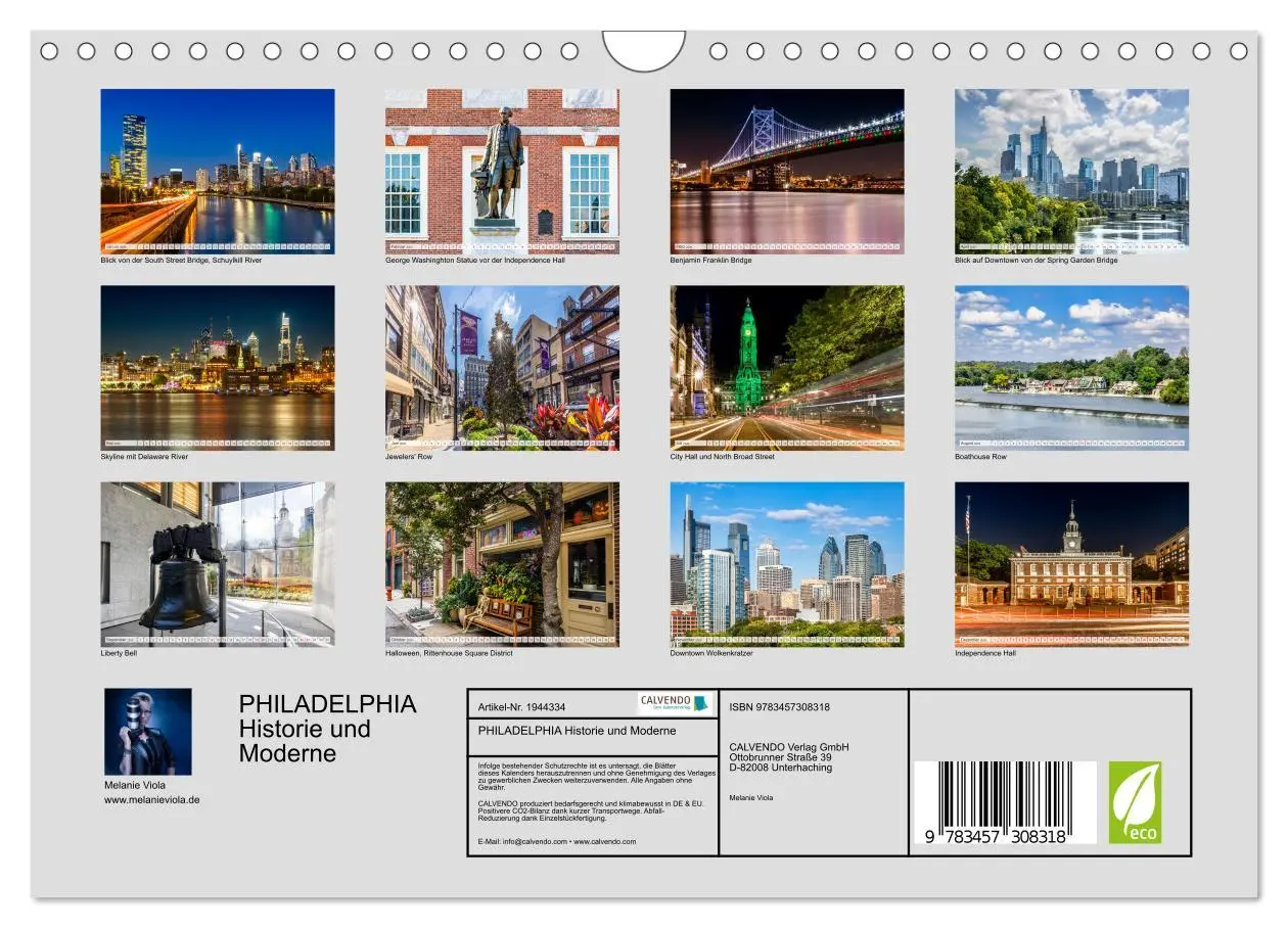Bild: 9783457308318 | PHILADELPHIA Historie und Moderne (Wandkalender 2026 DIN A4 quer),...