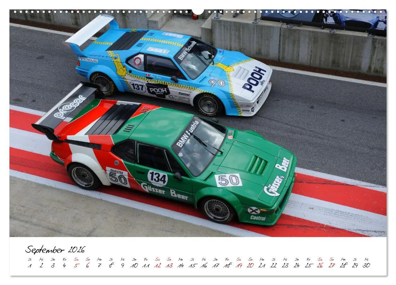 Bild: 9783457618318 | BMW M1 Procar (Wandkalender 2026 DIN A2 quer), CALVENDO Monatskalender