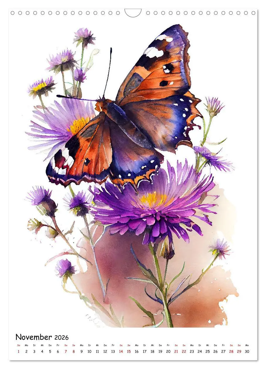 Bild: 9783516328318 | Aquarellmalerei - Blumen und Tiere im Garten (Wandkalender 2026 DIN...