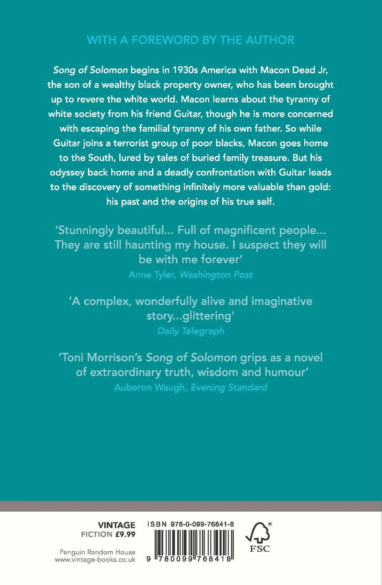 Rückseite: 9780099768418 | Song of Solomon | Toni Morrison | Taschenbuch | 420 S. | Englisch