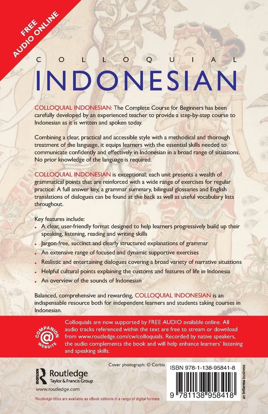 Rückseite: 9781138958418 | Colloquial Indonesian | The Complete Course for Beginners | Buch