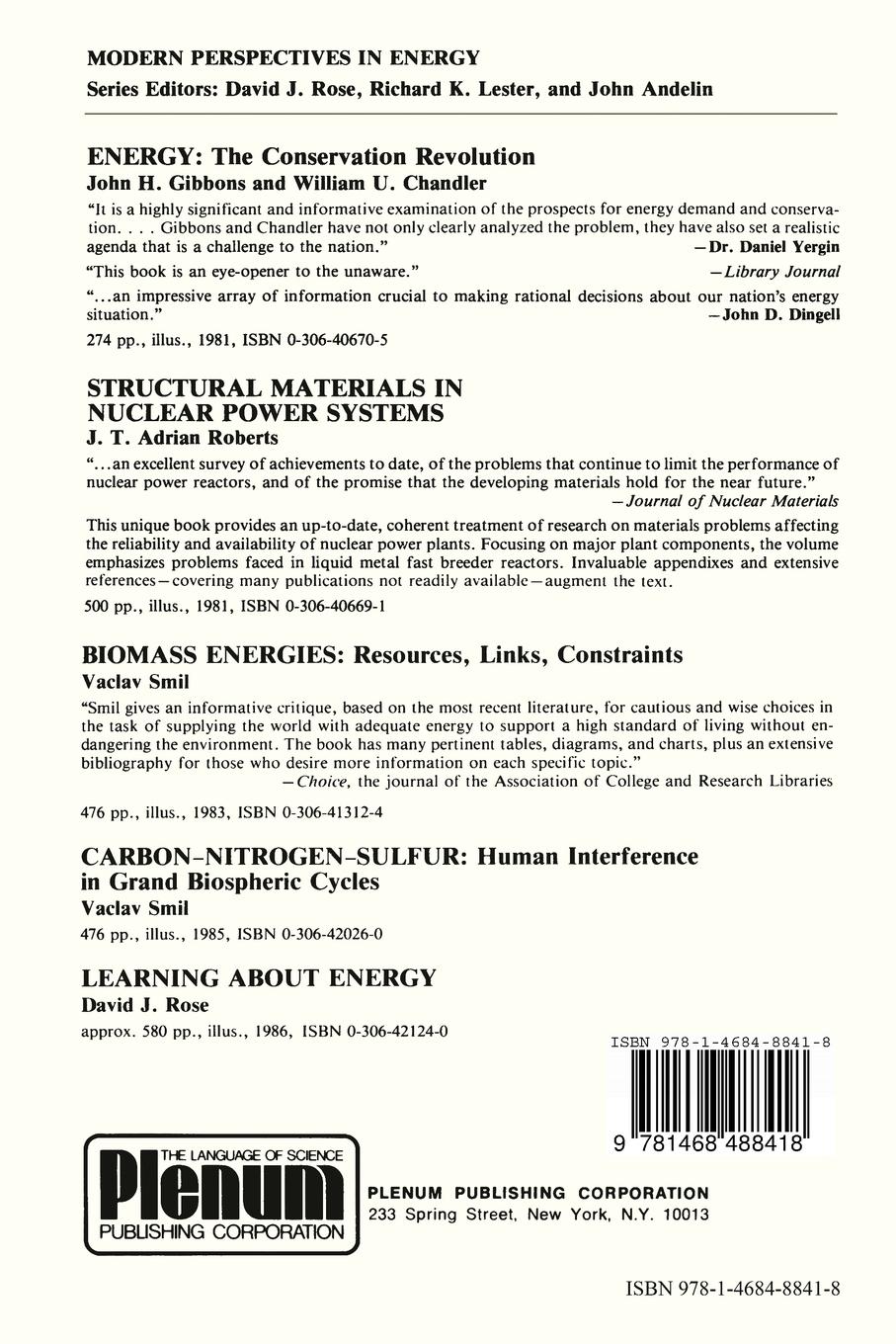 Rückseite: 9781468488418 | Carbon-Nitrogen-Sulfur | Human Interference in Grand Biospheric Cycles