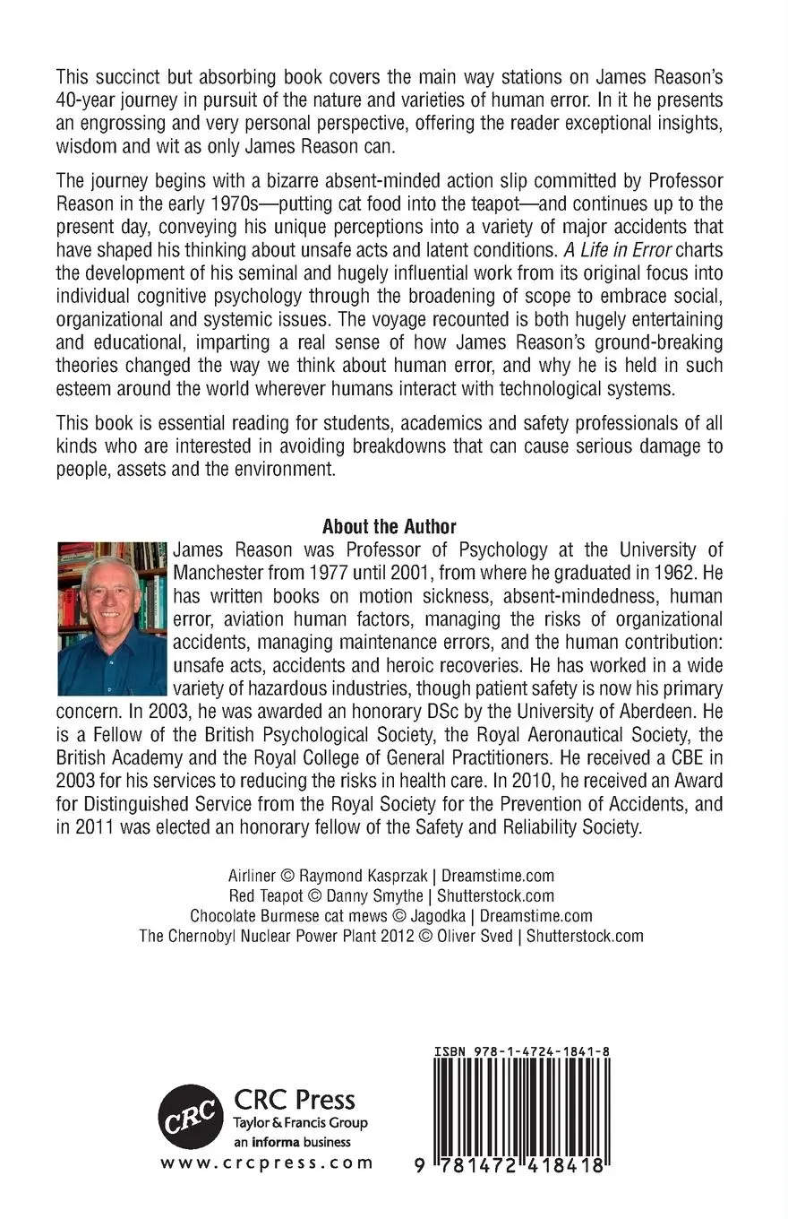 Rückseite: 9781472418418 | A Life in Error | From Little Slips to Big Disasters | James Reason