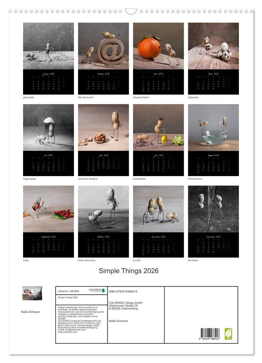 Bild: 9783516488418 | Simple Things 2026 (Wandkalender 2026 DIN A2 hoch), CALVENDO...