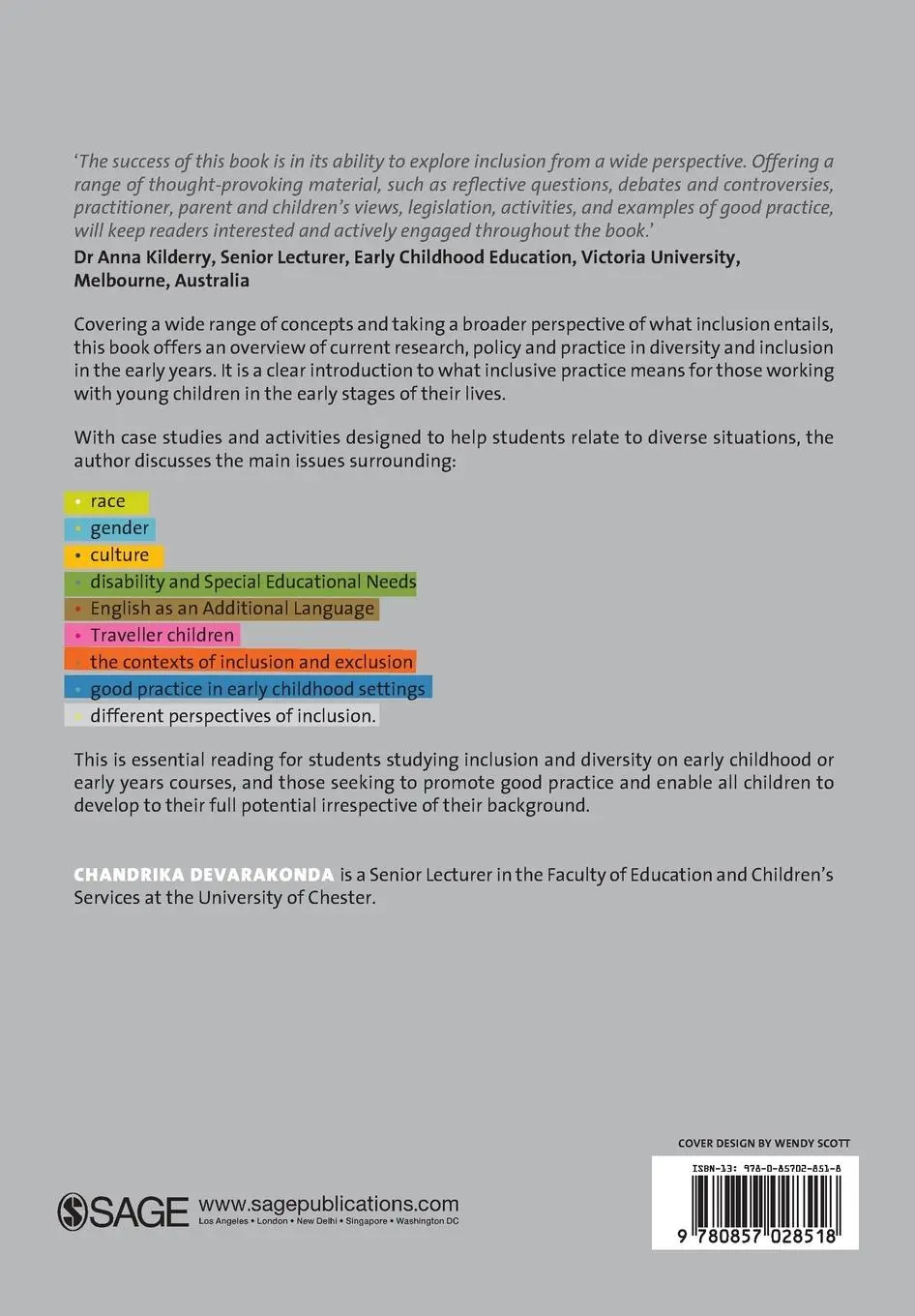Rückseite: 9780857028518 | Diversity and Inclusion in Early Childhood | An Introduction | Buch