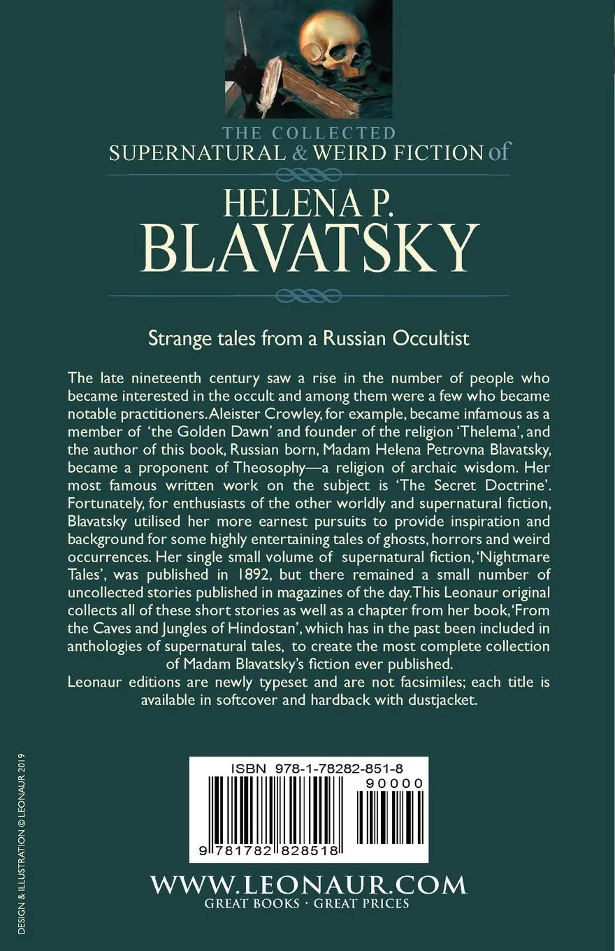 Rückseite: 9781782828518 | The Collected Supernatural and Weird Fiction of Helena P. Blavatsky