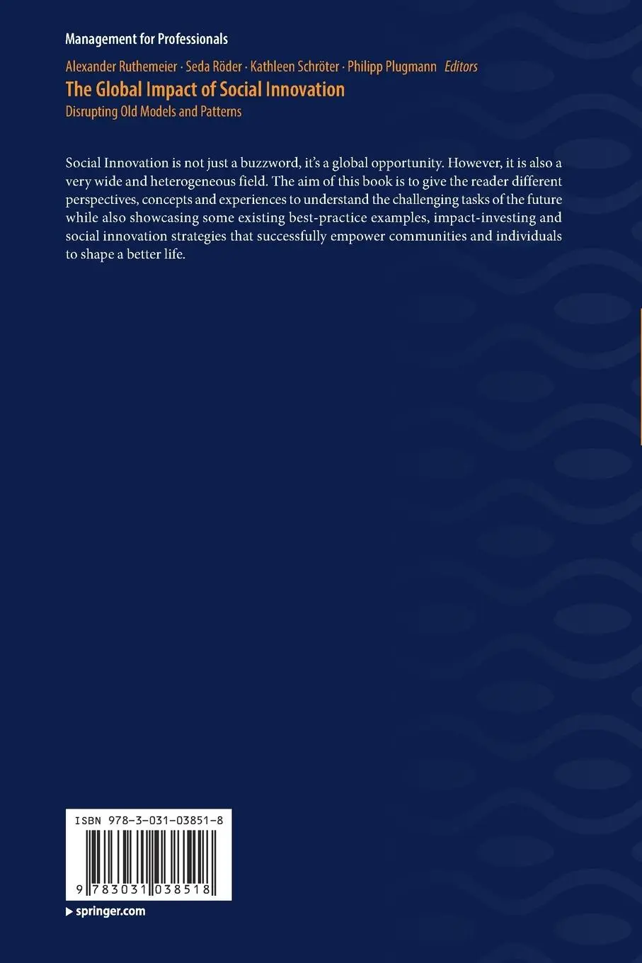 Rückseite: 9783031038518 | The Global Impact of Social Innovation | Alexander Ruthemeier (u. a.)
