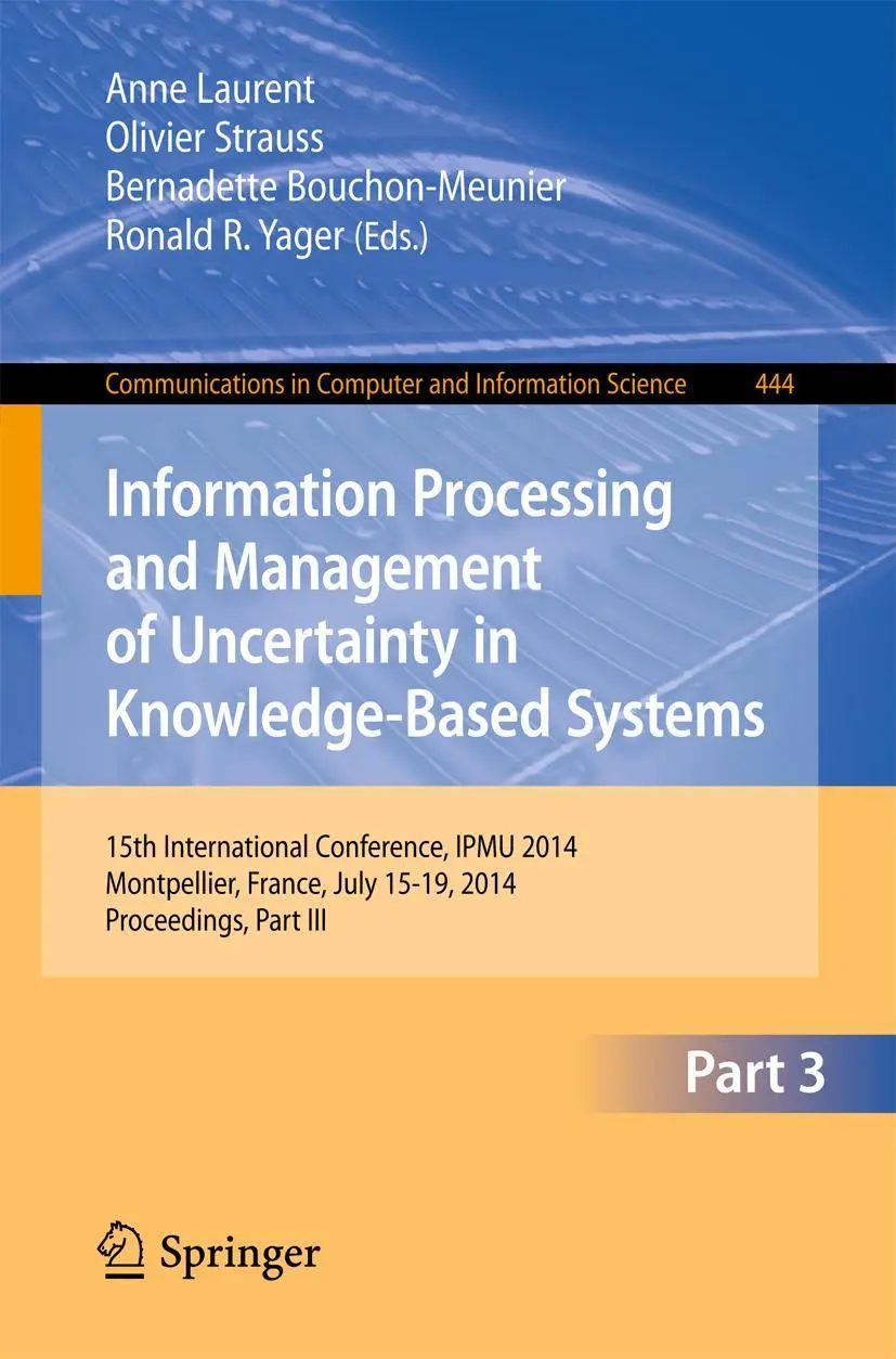 Cover: 9783319088518 | Information Processing and Management of Uncertainty | Laurent (u. a.)