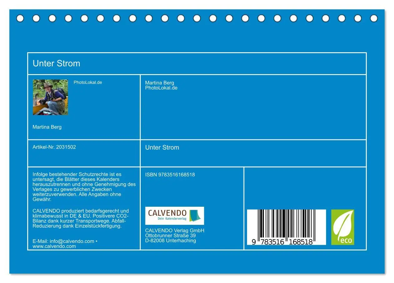 Bild: 9783516168518 | Unter Strom (Tischkalender 2026 DIN A5 quer), CALVENDO Monatskalender