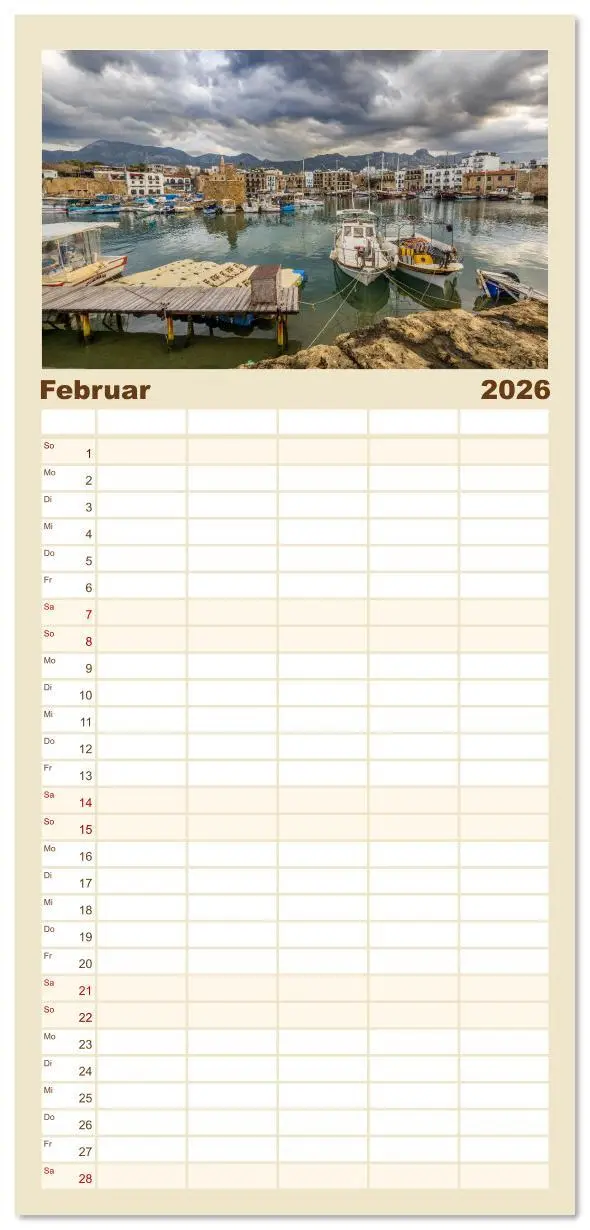 Bild: 9783516618518 | Familienplaner 2026 - Urlaubsparadies in Nordzypern mit 5 Spalten...