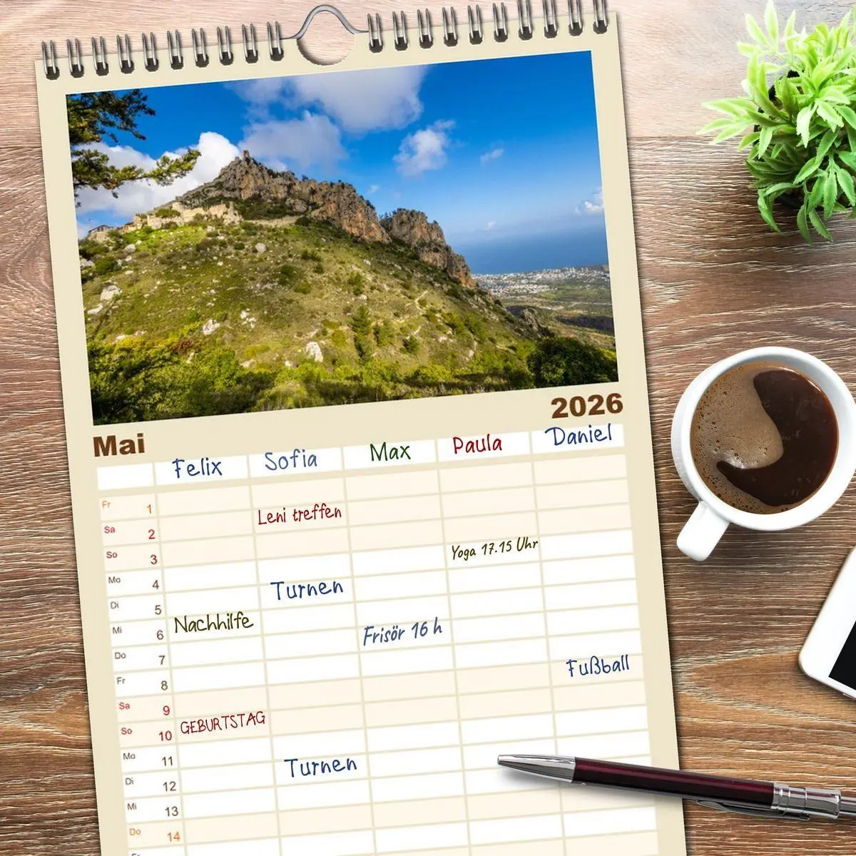Bild: 9783516618518 | Familienplaner 2026 - Urlaubsparadies in Nordzypern mit 5 Spalten...