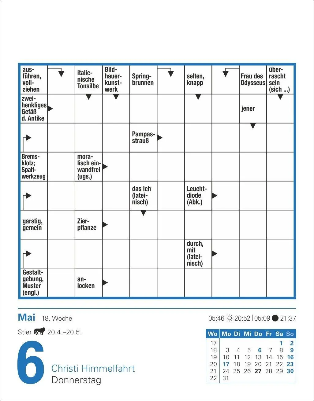 Bild: 9783840038518 | Kreuzworträtsel Tagesabreißkalender 2027 | Stefan Krüger | Kalender