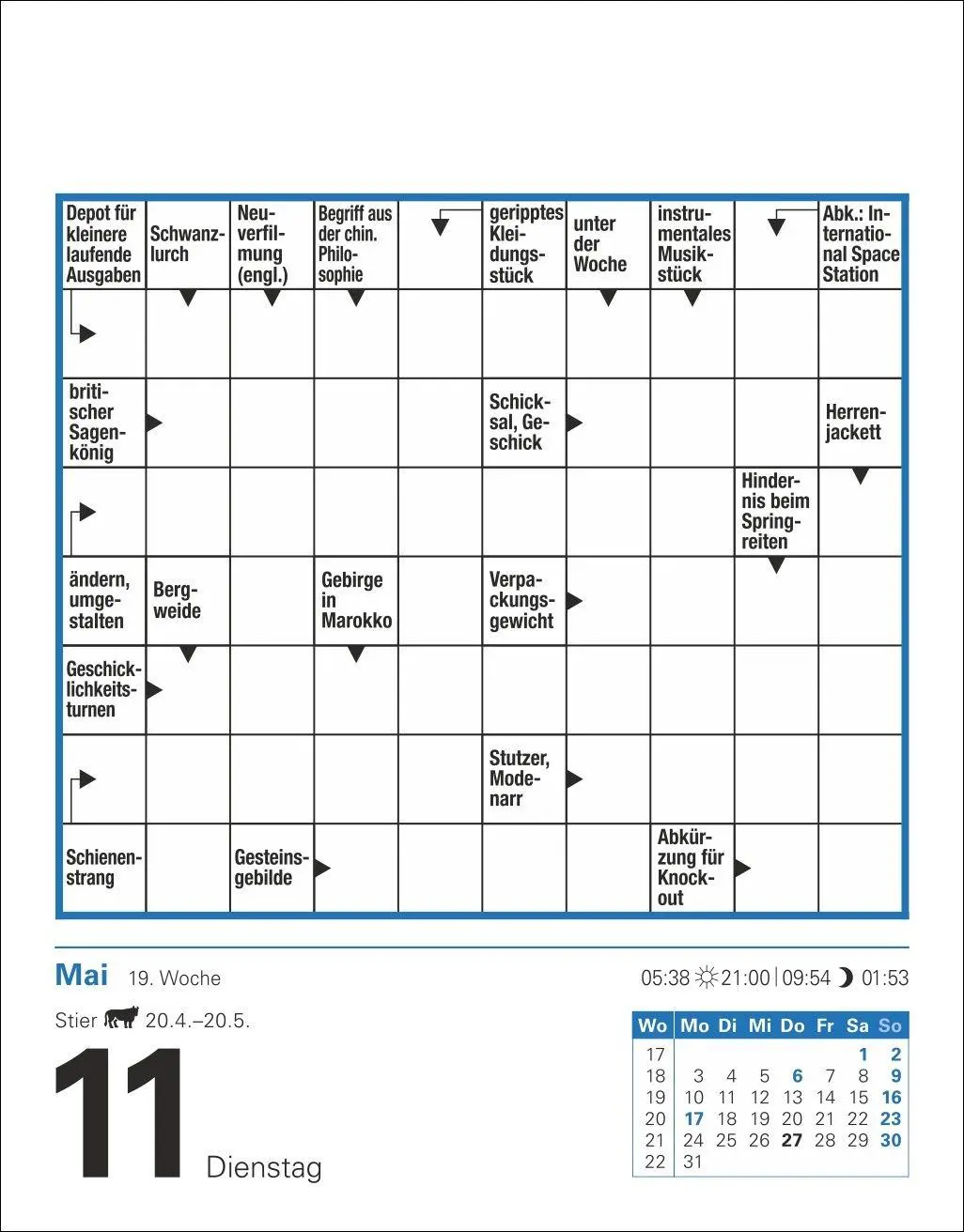 Bild: 9783840038518 | Kreuzworträtsel Tagesabreißkalender 2027 | Stefan Krüger | Kalender