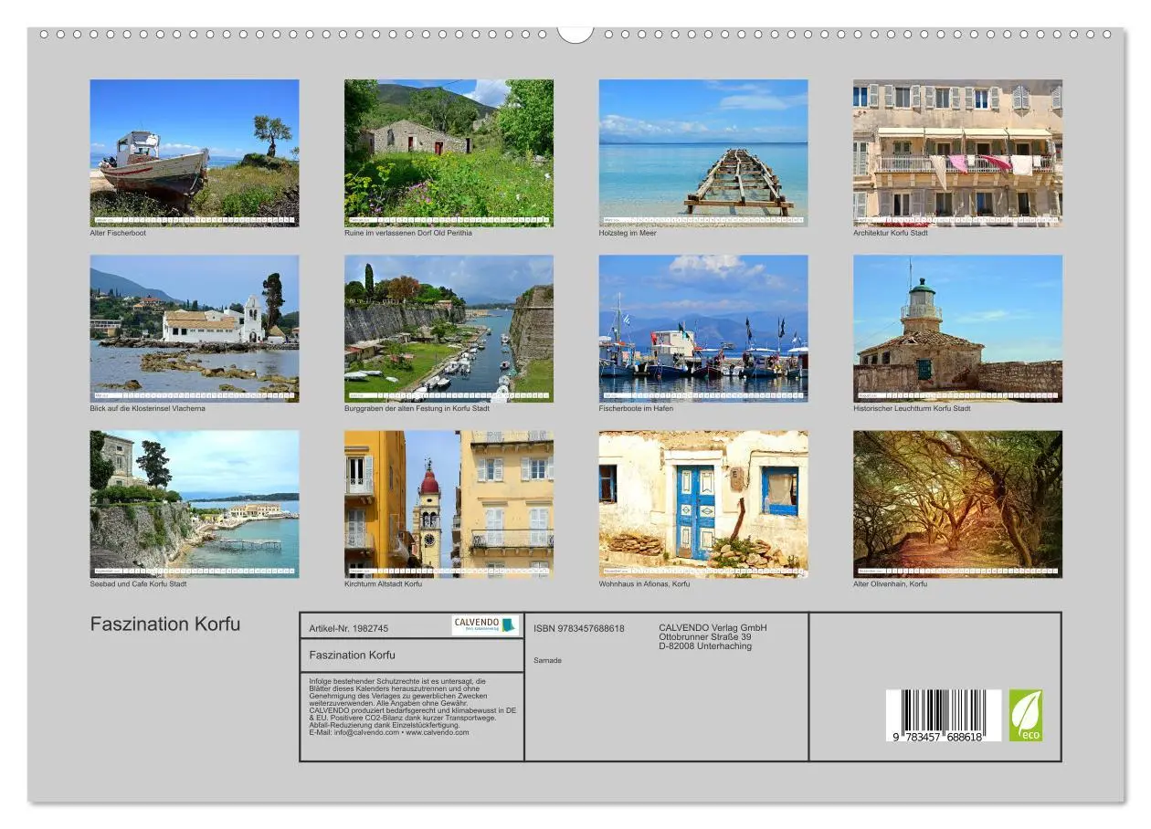 Bild: 9783457688618 | Faszination Korfu (hochwertiger Premium Wandkalender 2026 DIN A2...