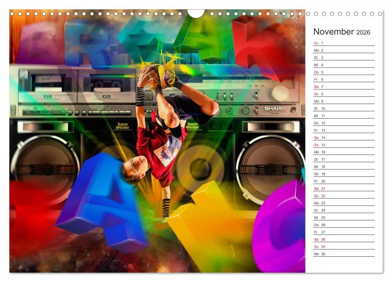 Bild: 9783457998618 | Break Dance (Wandkalender 2026 DIN A3 quer), CALVENDO Monatskalender