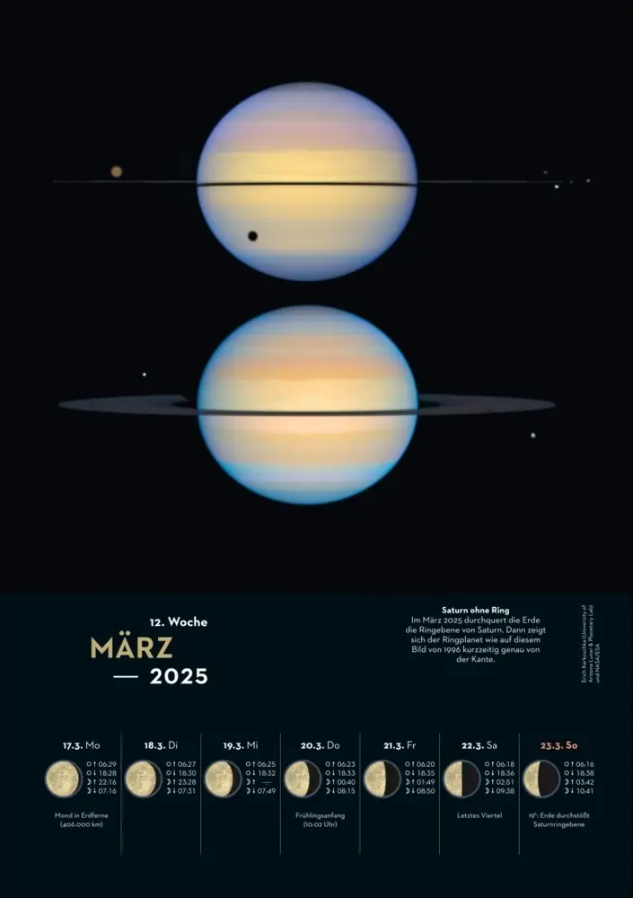 Bild: 9783840028618 | KOSMOS Himmelsjahr 2025 | Hans-Ulrich Keller | Kalender | Deutsch