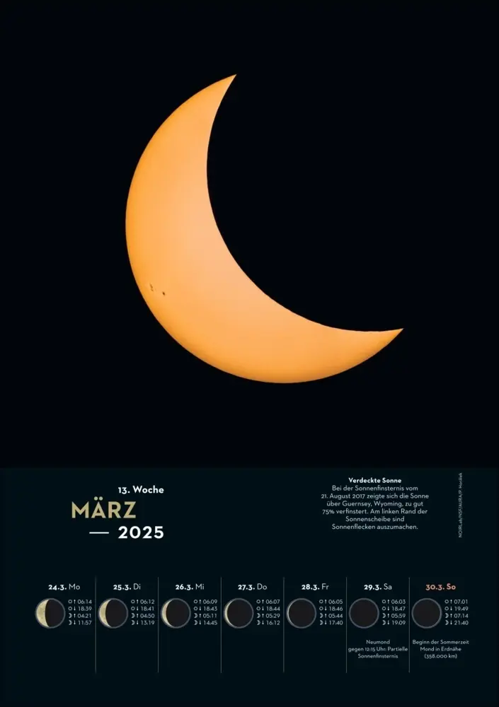 Bild: 9783840028618 | KOSMOS Himmelsjahr 2025 | Hans-Ulrich Keller | Kalender | Deutsch