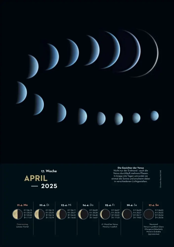 Bild: 9783840028618 | KOSMOS Himmelsjahr 2025 | Hans-Ulrich Keller | Kalender | Deutsch