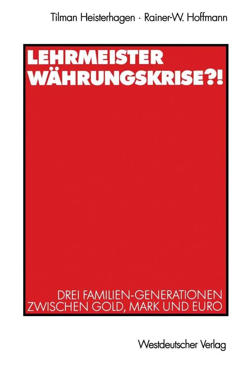 Cover: 9783531138718 | Lehrmeister Währungskrise?! | Rainer-W. Hoffmann (u. a.) | Taschenbuch