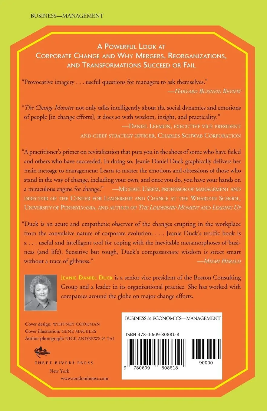 Rückseite: 9780609808818 | The Change Monster | Jeanie Daniel Duck | Taschenbuch | Englisch