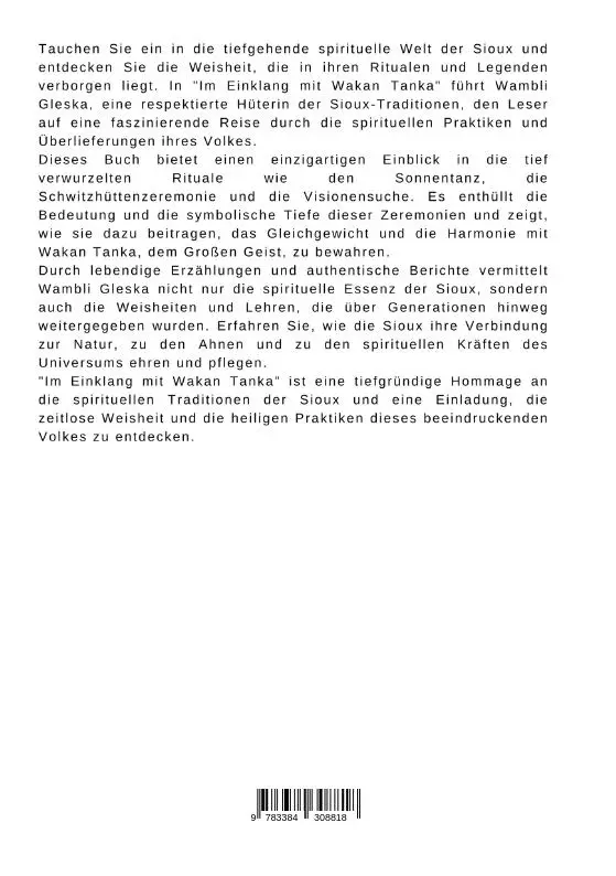 Rückseite: 9783384308818 | Im Einklang mit Wakan Tanka | Wambli Gleska | Taschenbuch | Paperback