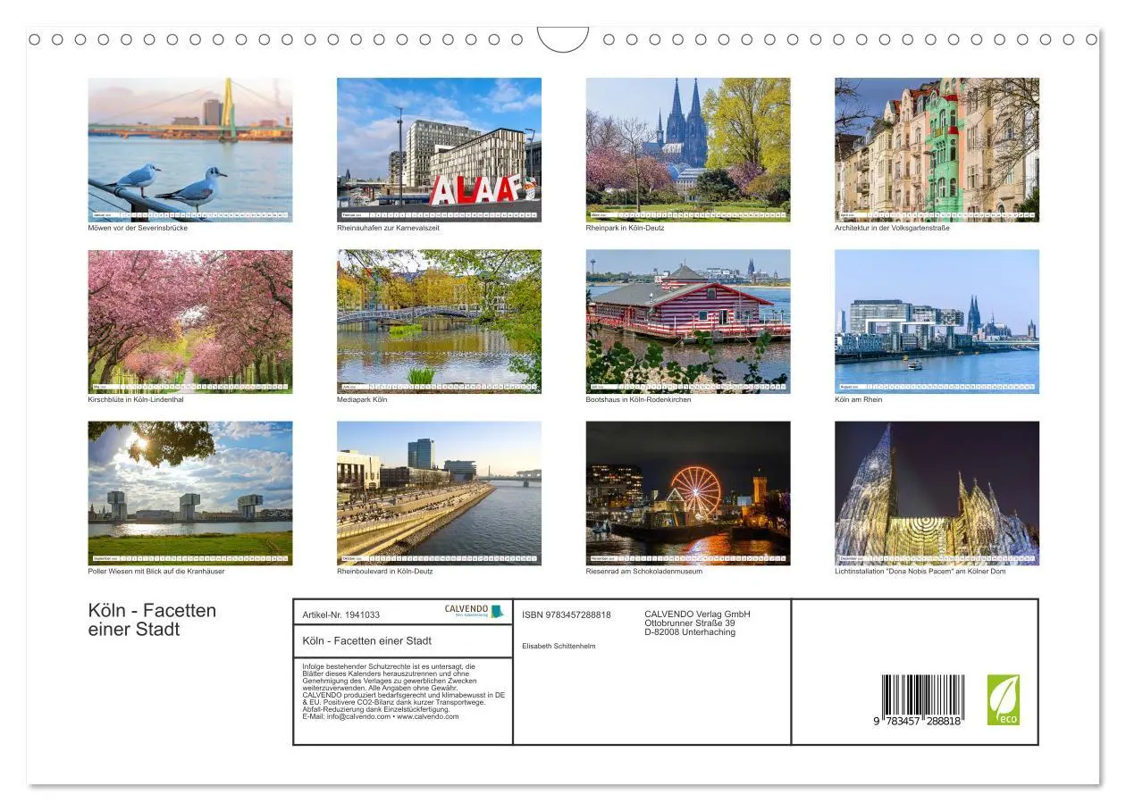 Bild: 9783457288818 | Köln - Facetten einer Stadt (Wandkalender 2026 DIN A3 quer),...